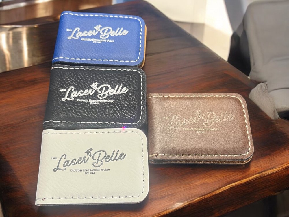 Personalized Leatherette Money Clip for Groomsmen and Dads