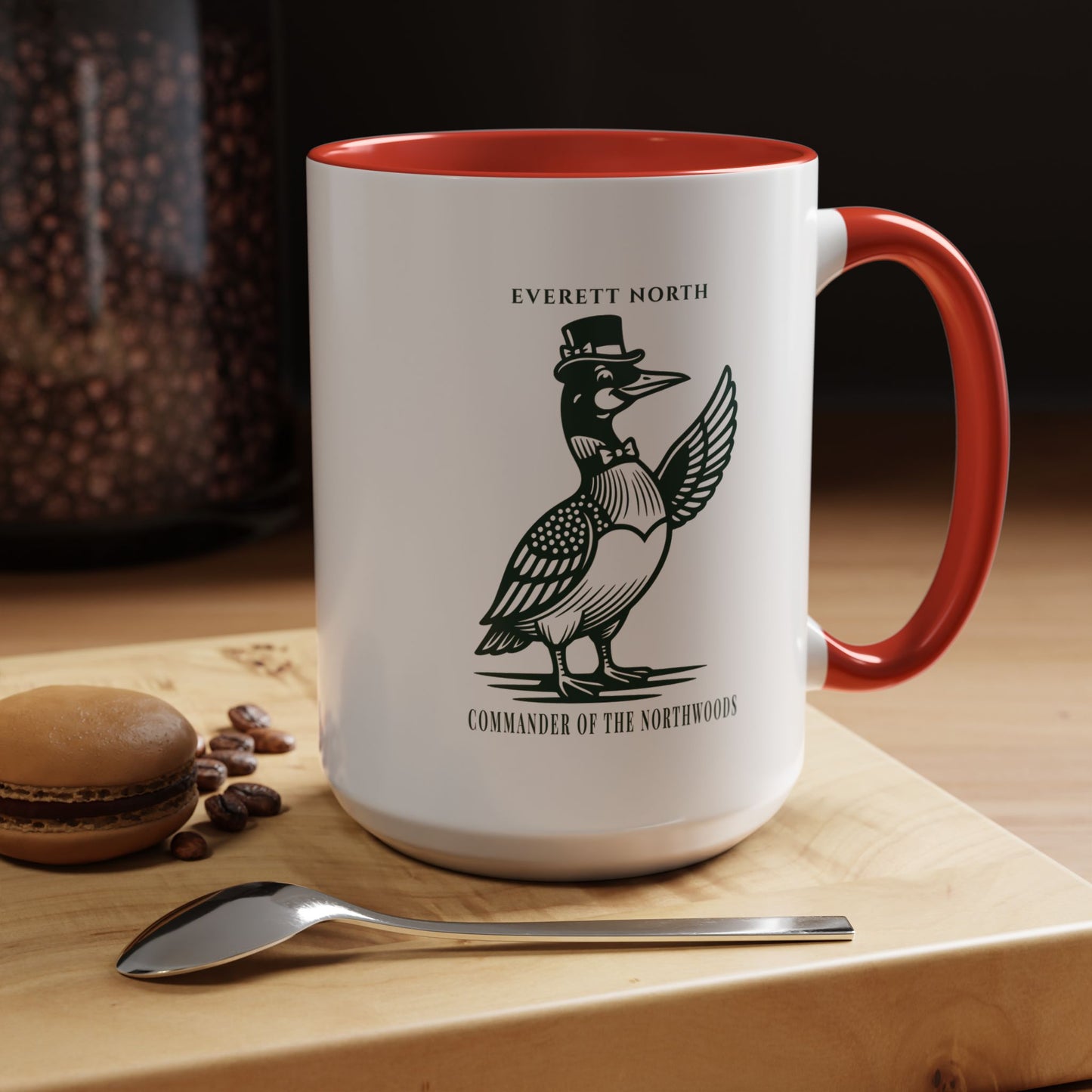 Everett North Coffee Mug – Commander of the Northwoods | Loonie Loons™ Heritage Collection | Cabin Mug