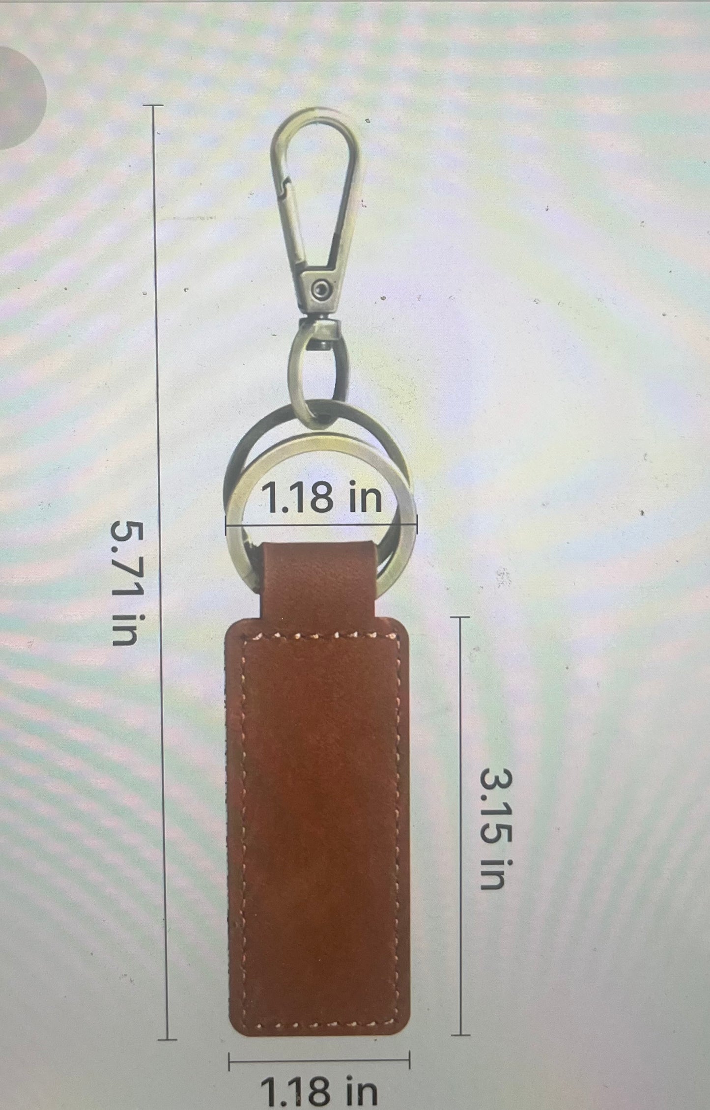 Personalized Brown Leather Keychain for Stylish Everyday Carry