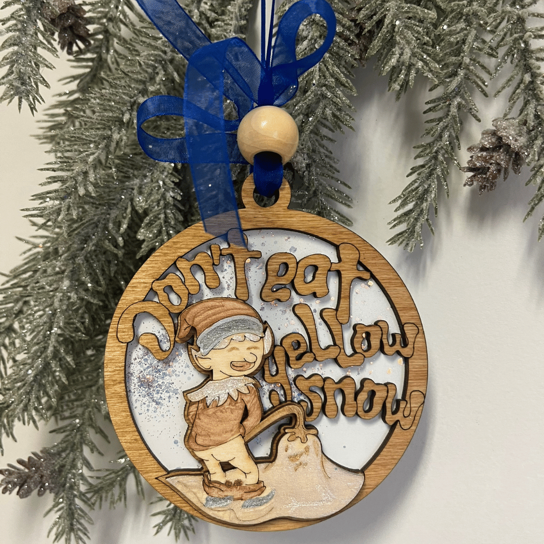 Fun and Sassy Christmas Ornaments Hand-Painted Wood Decor
