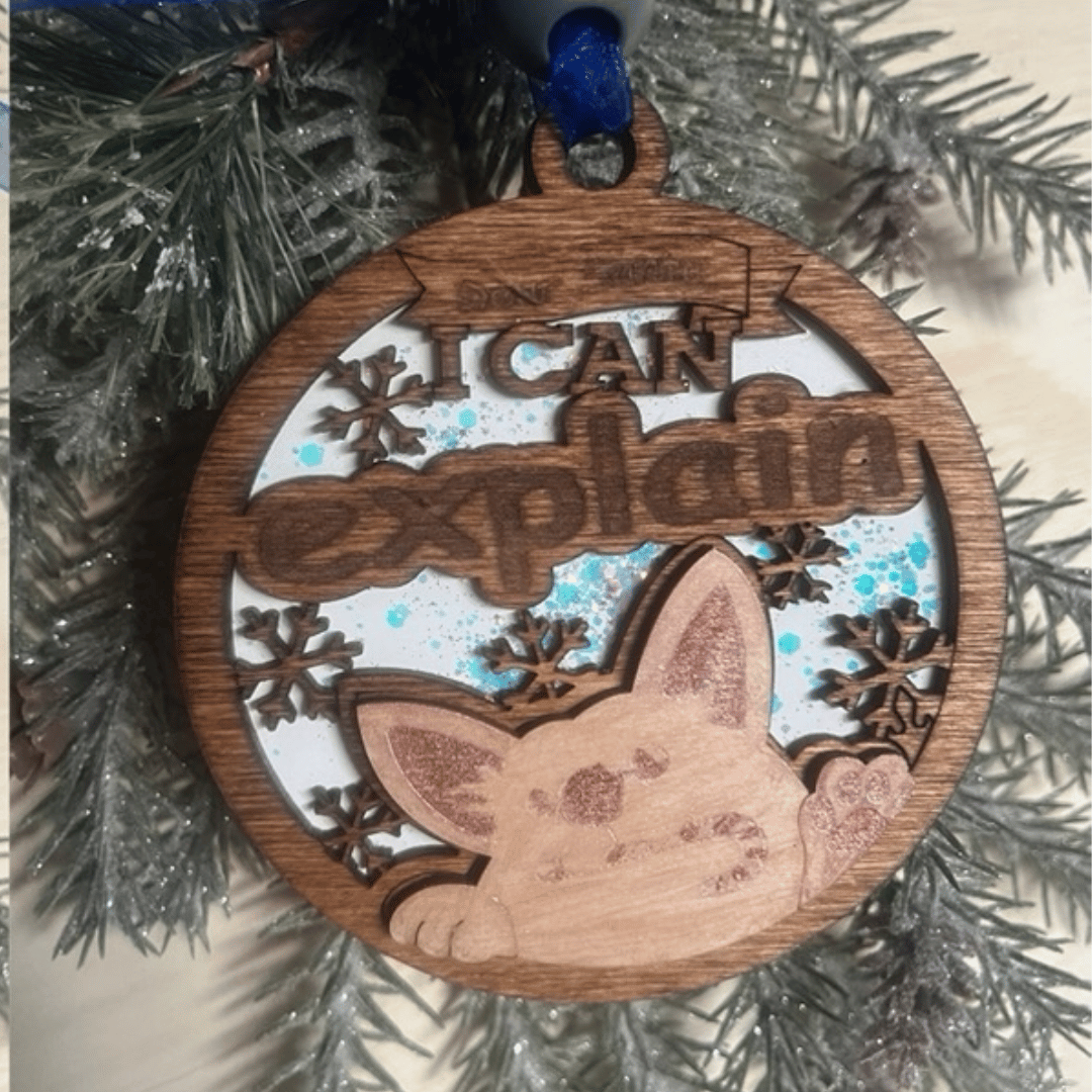 Fun and Sassy Christmas Ornaments Hand-Painted Wood Decor