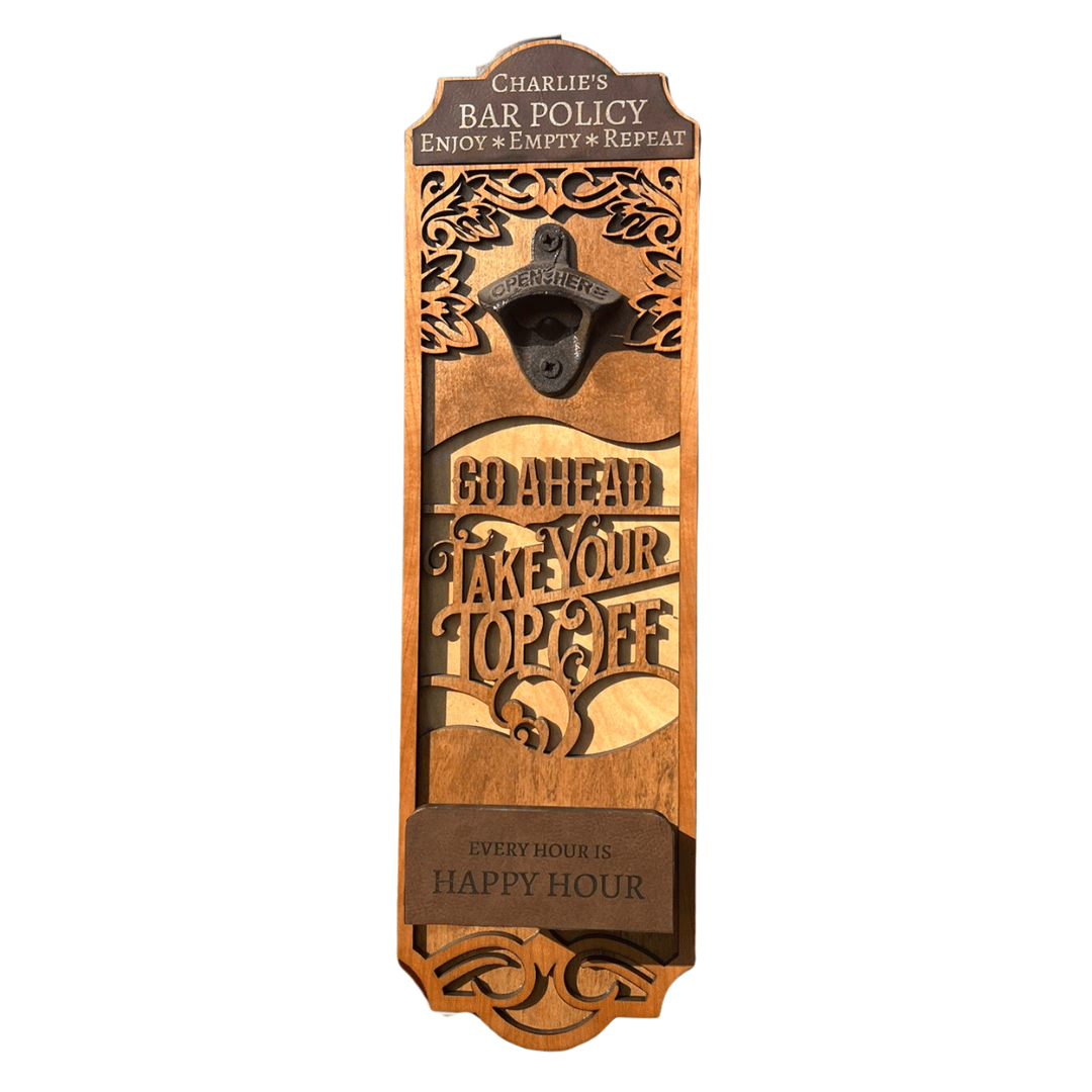 Personalized Handmade Bottle Opener Custom Engraved Gift