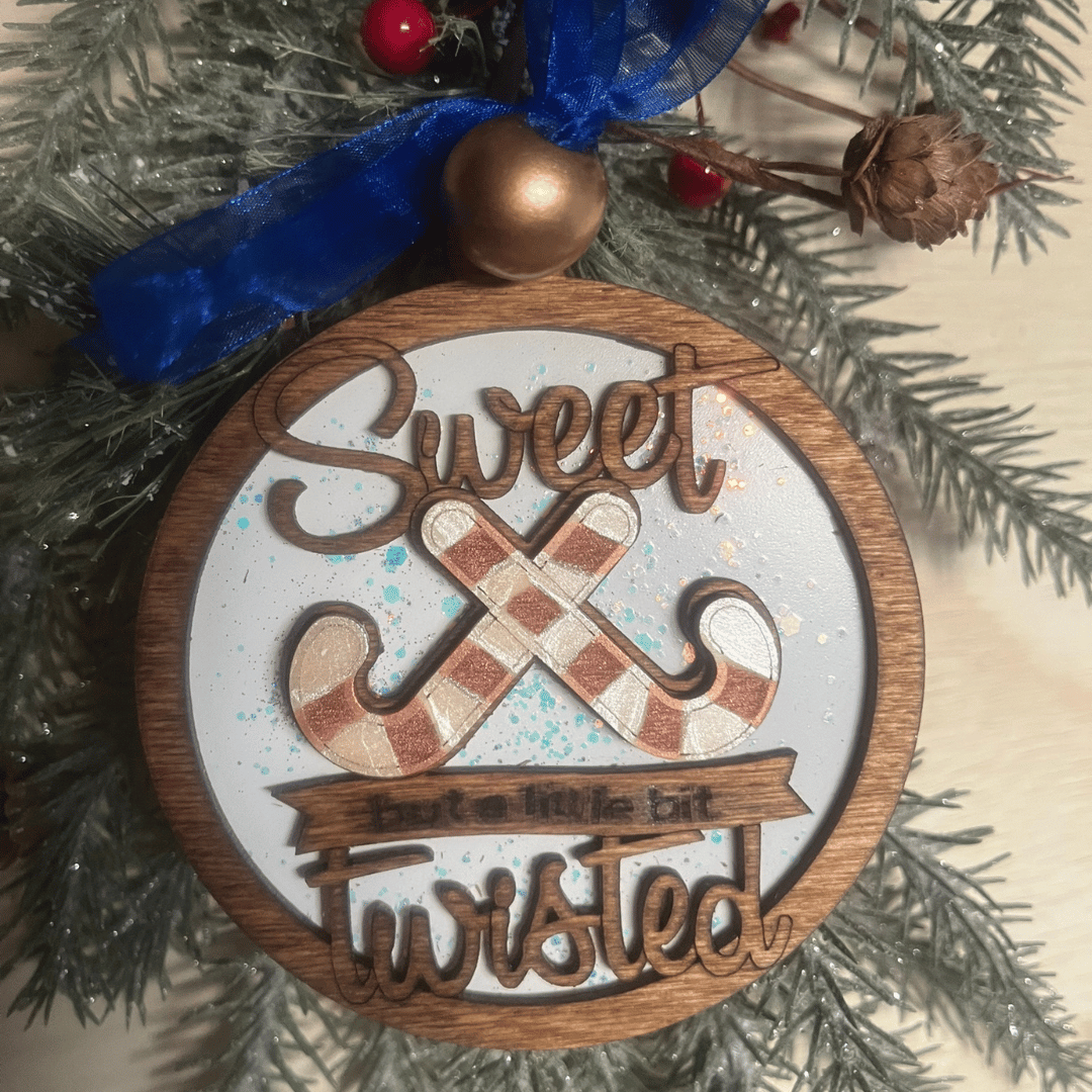 Fun and Sassy Christmas Ornaments Hand-Painted Wood Decor