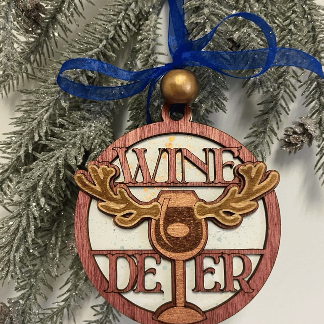 Fun and Sassy Christmas Ornaments Hand-Painted Wood Decor