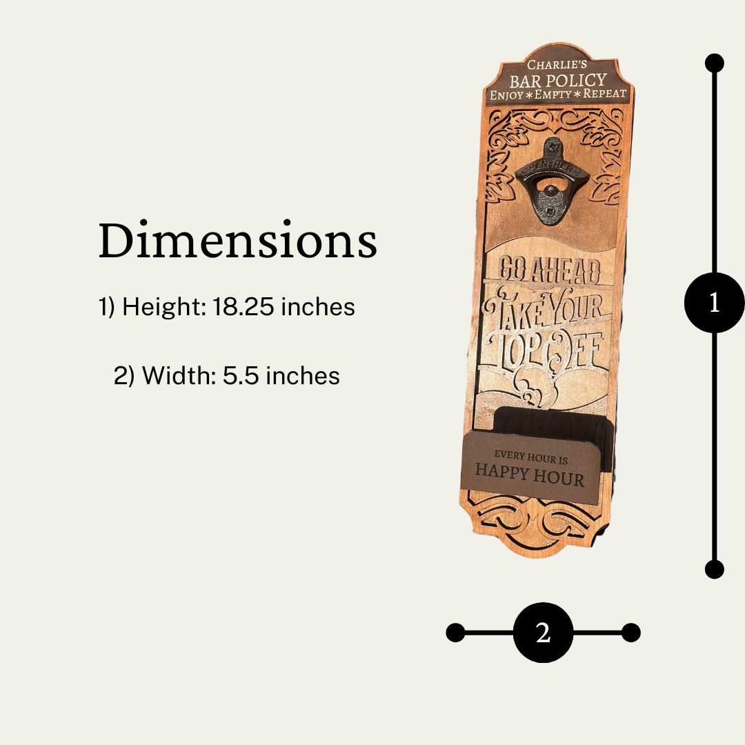 Personalized Handmade Bottle Opener Custom Engraved Gift