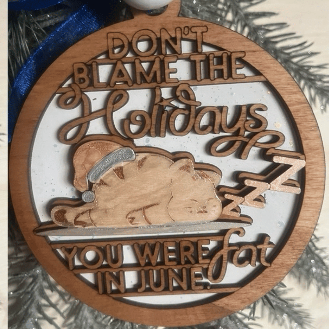 Fun and Sassy Christmas Ornaments Hand-Painted Wood Decor