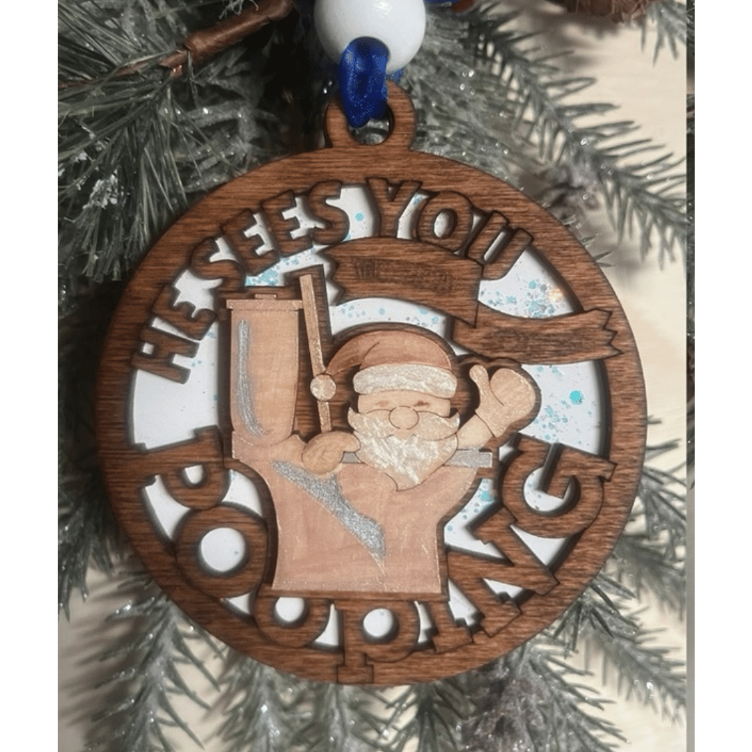 Fun and Sassy Christmas Ornaments Hand-Painted Wood Decor