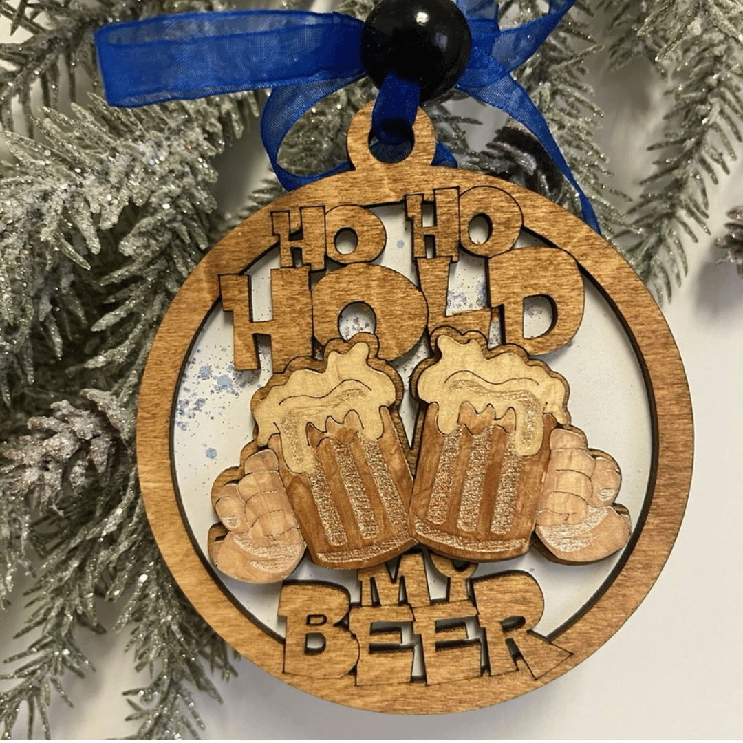 Fun and Sassy Christmas Ornaments Hand-Painted Wood Decor