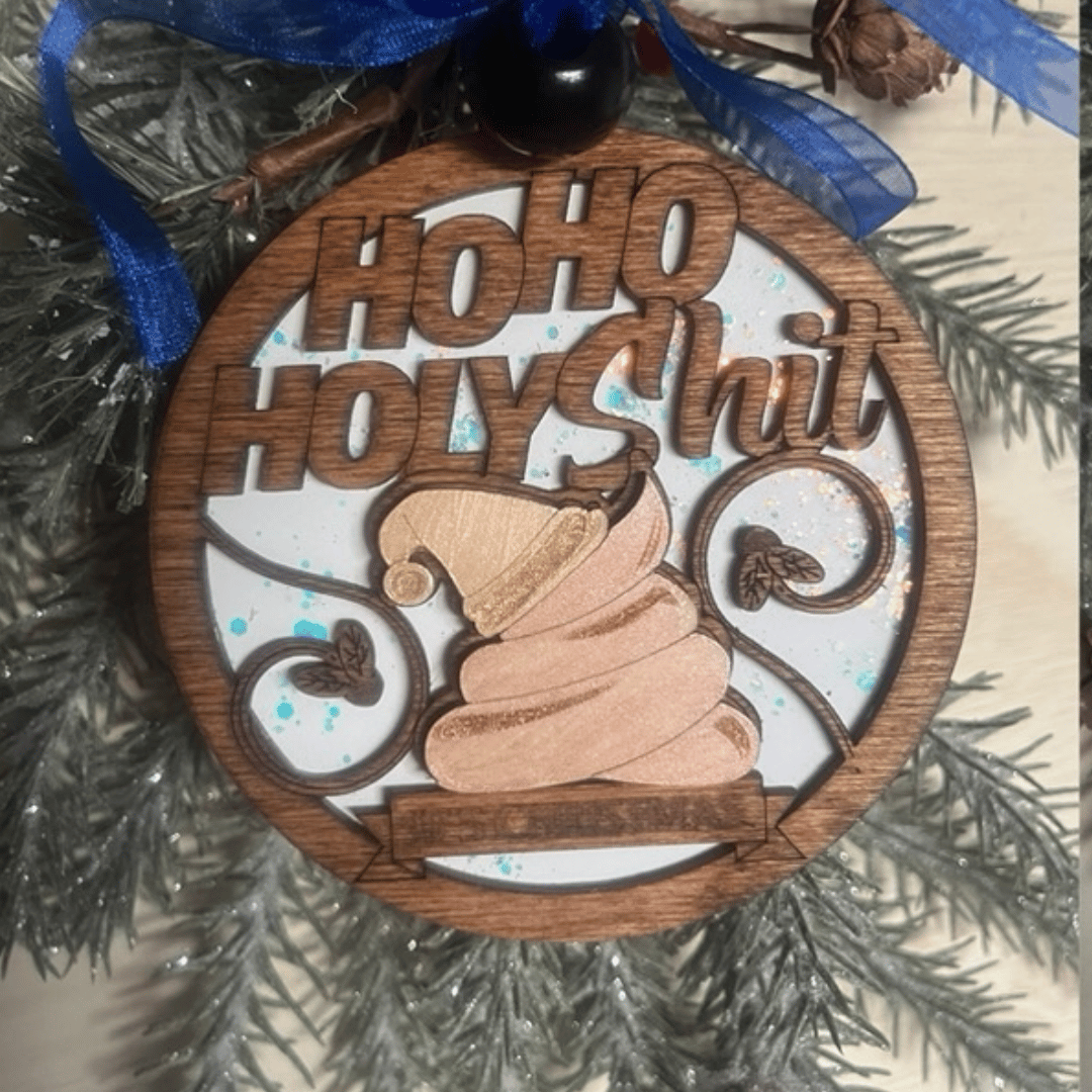 Fun and Sassy Christmas Ornaments Hand-Painted Wood Decor