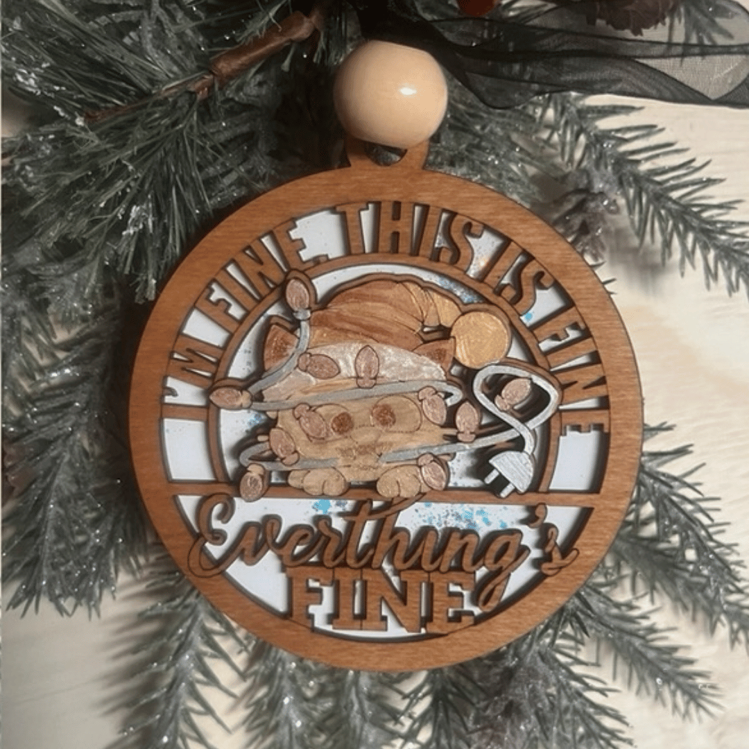Fun and Sassy Christmas Ornaments Hand-Painted Wood Decor