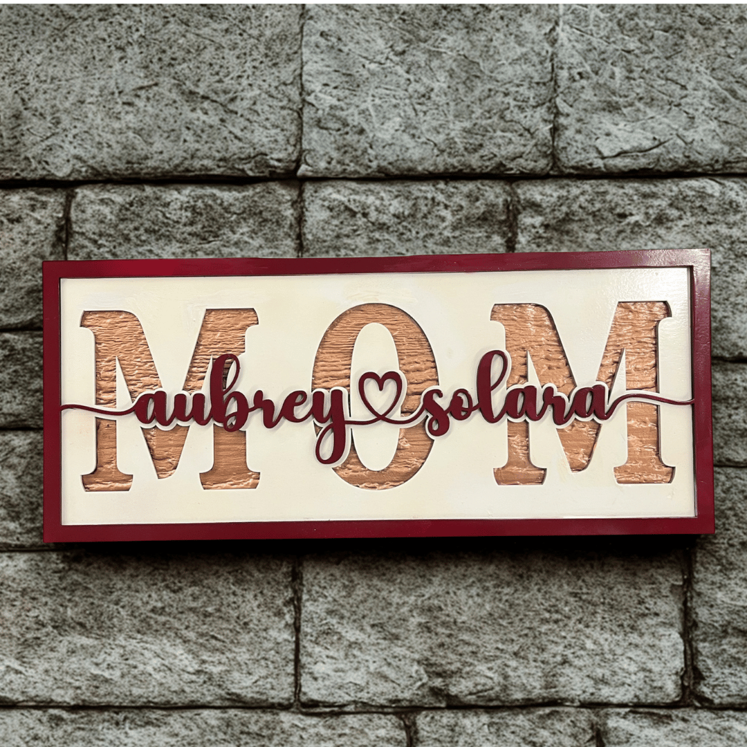 Personalized Mother's Day Art Sign Custom Gift for Mom