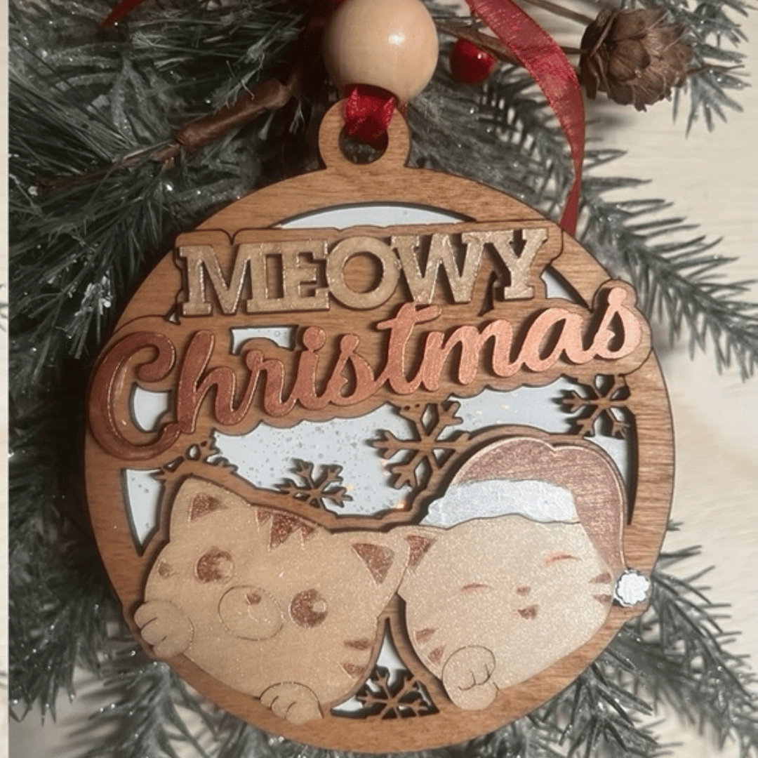 Fun and Sassy Christmas Ornaments Hand-Painted Wood Decor