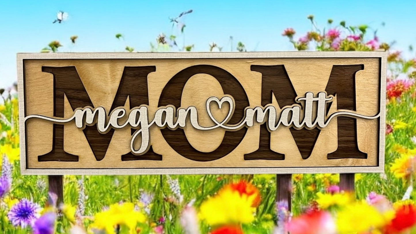 Personalized Mother's Day Art Sign Custom Gift for Mom