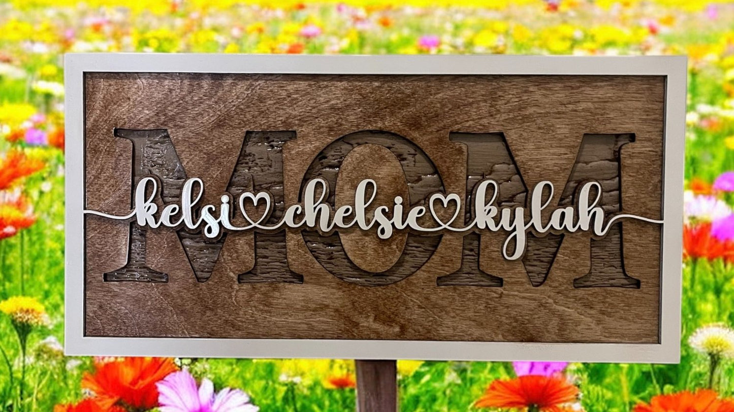Personalized Mother's Day Art Sign Custom Gift for Mom