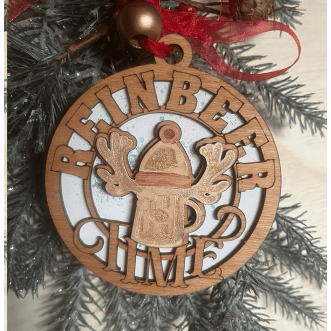 Fun and Sassy Christmas Ornaments Hand-Painted Wood Decor