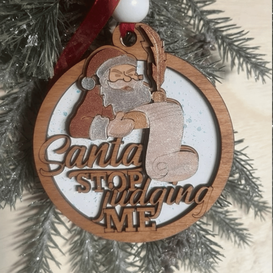 Fun and Sassy Christmas Ornaments Hand-Painted Wood Decor