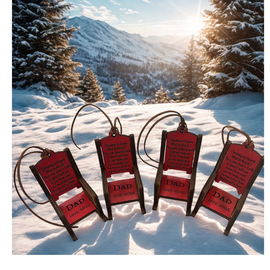 Save A Seat Memorial Rocking Chair Ornament Personalized Keepsake