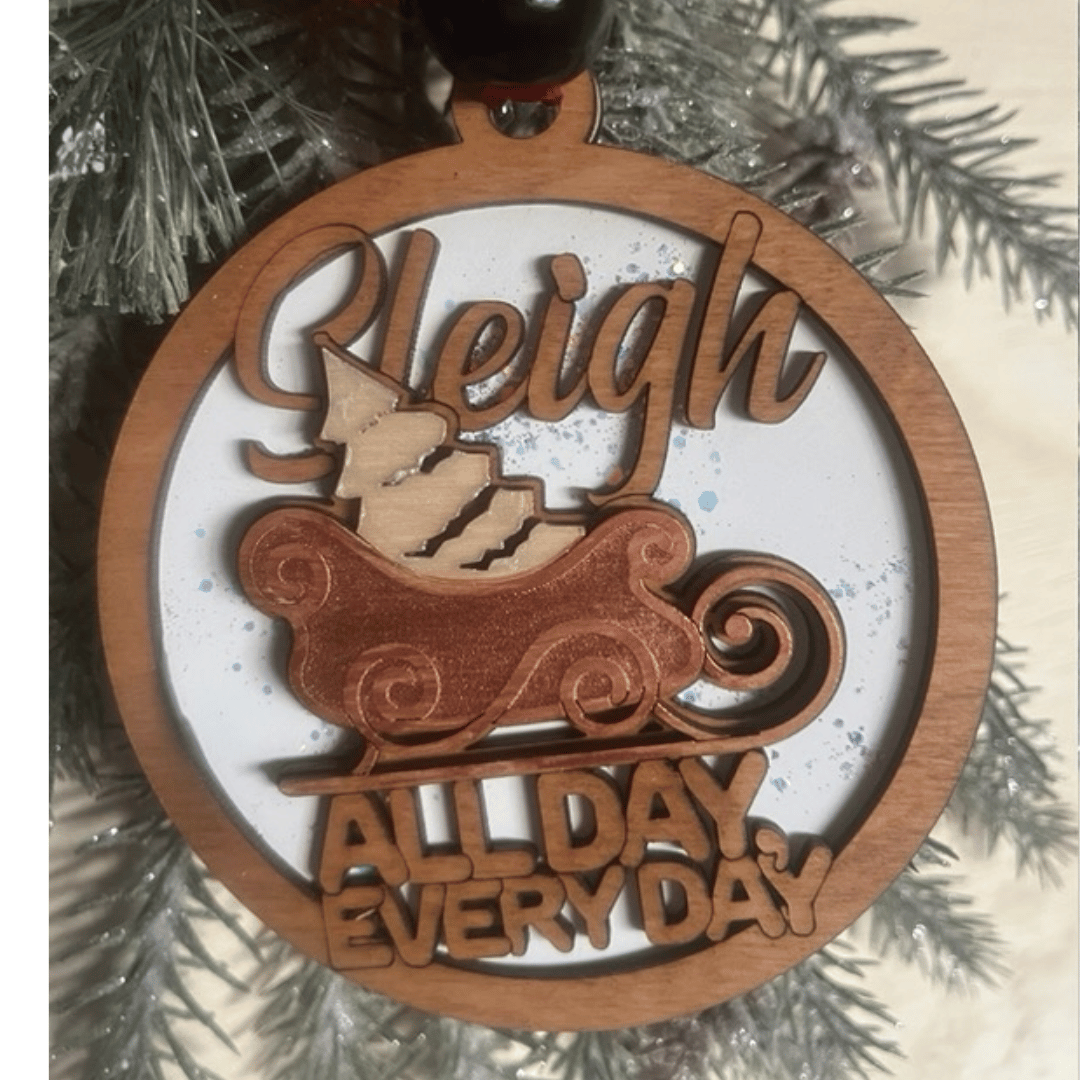 Fun and Sassy Christmas Ornaments Hand-Painted Wood Decor