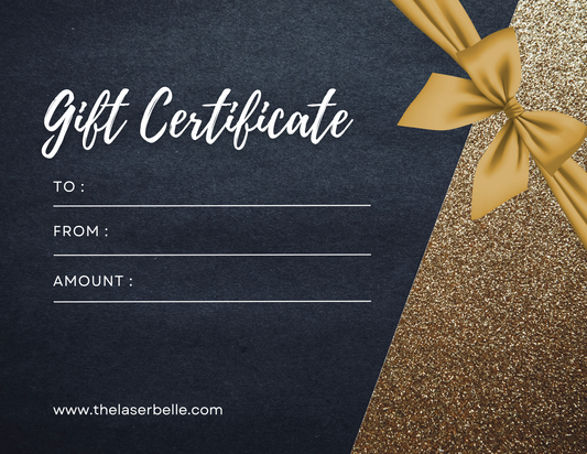 Laser Belle Gift Certificate for Personalized Treasures and Gifts