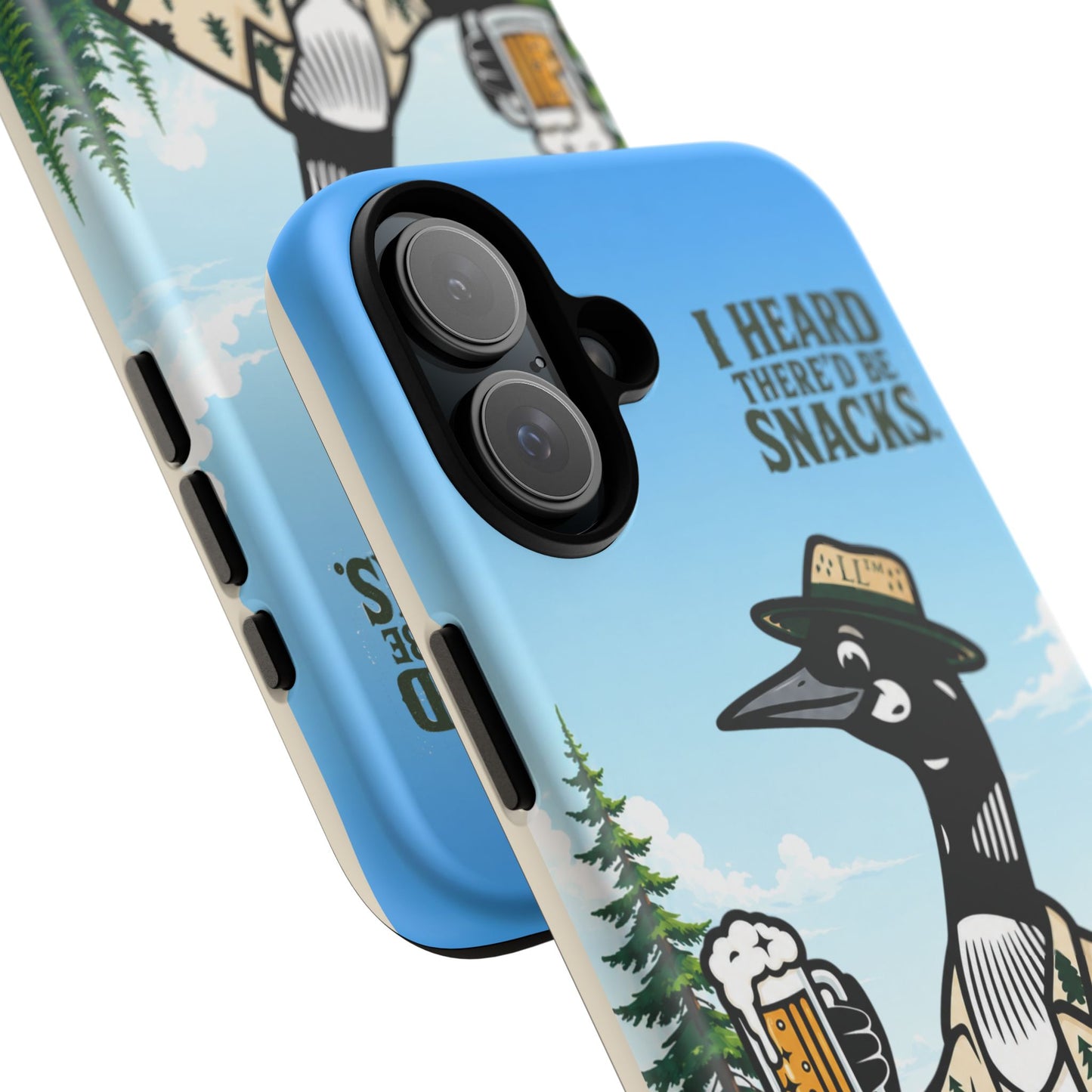 Phone Case — 'I Heard There'd Be Snacks' Rustic Drinking Loon Design