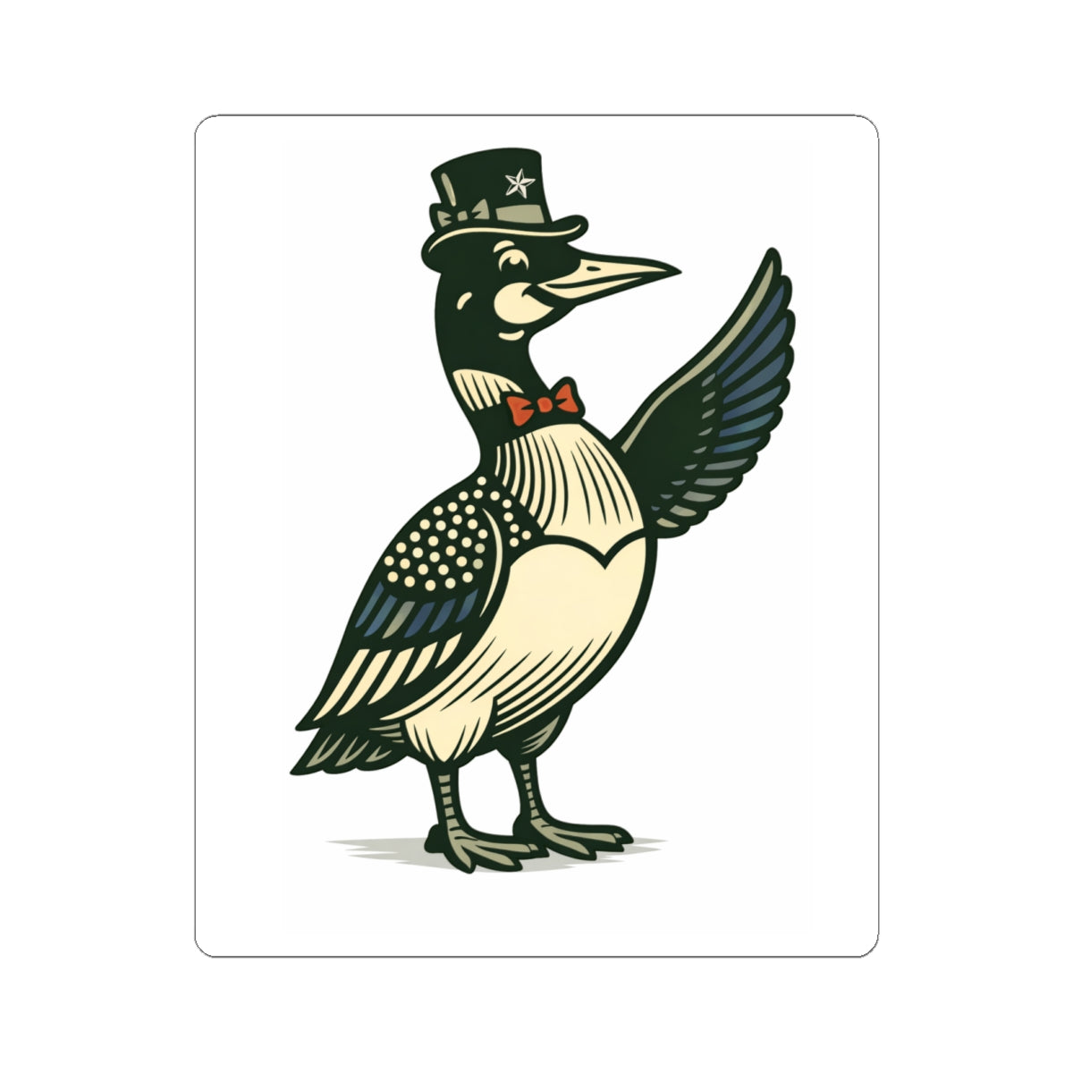Everett North Loon Sticker – Loonie Loons™ Heritage Collection – Northwoods Cabin Decal