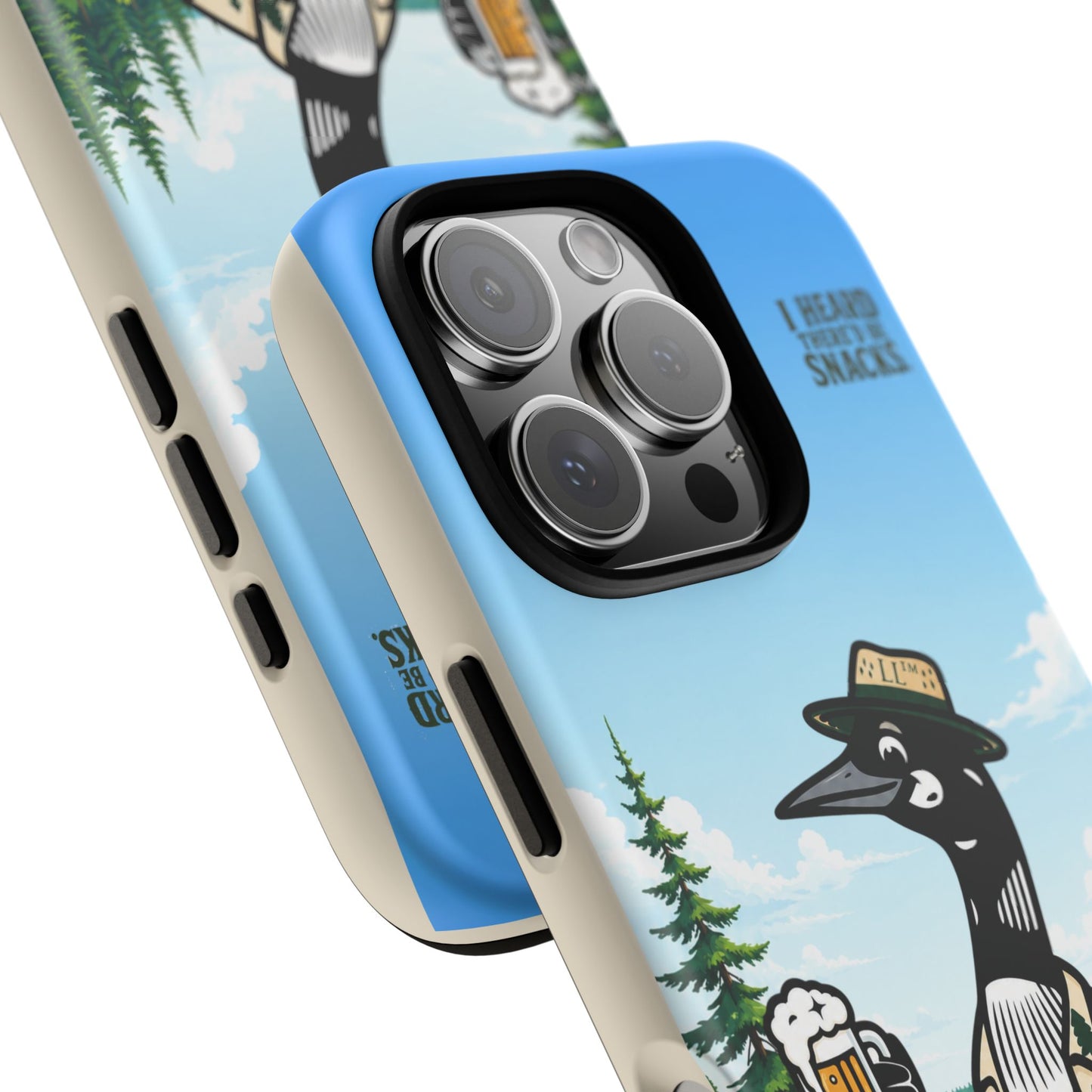 Phone Case — 'I Heard There'd Be Snacks' Rustic Drinking Loon Design