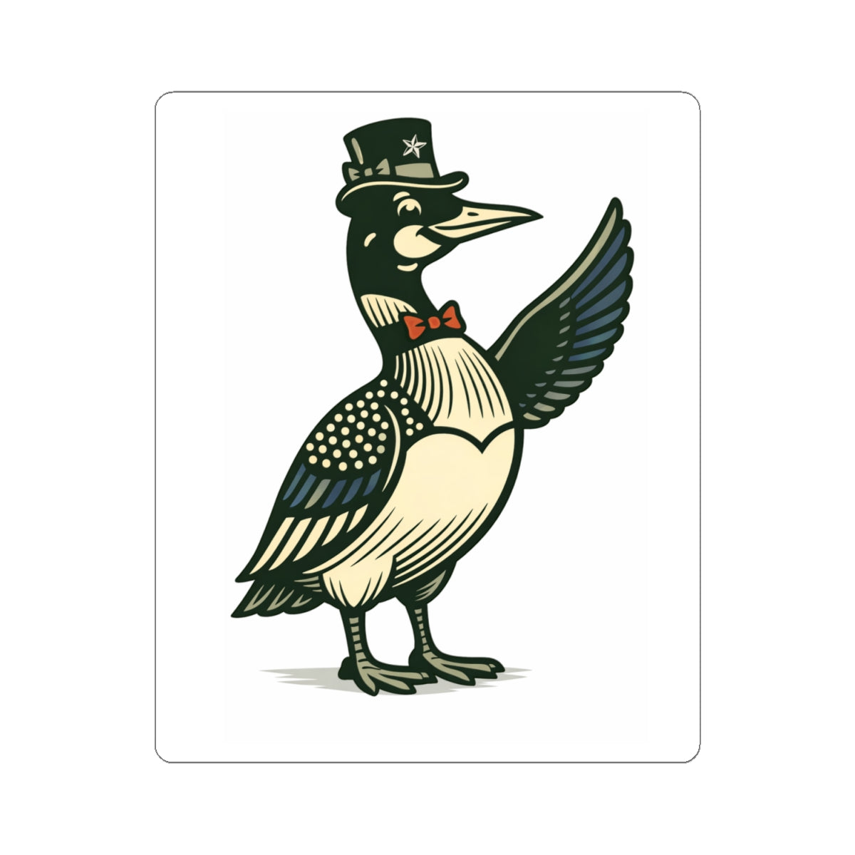 Everett North Loon Sticker – Loonie Loons™ Heritage Collection – Northwoods Cabin Decal