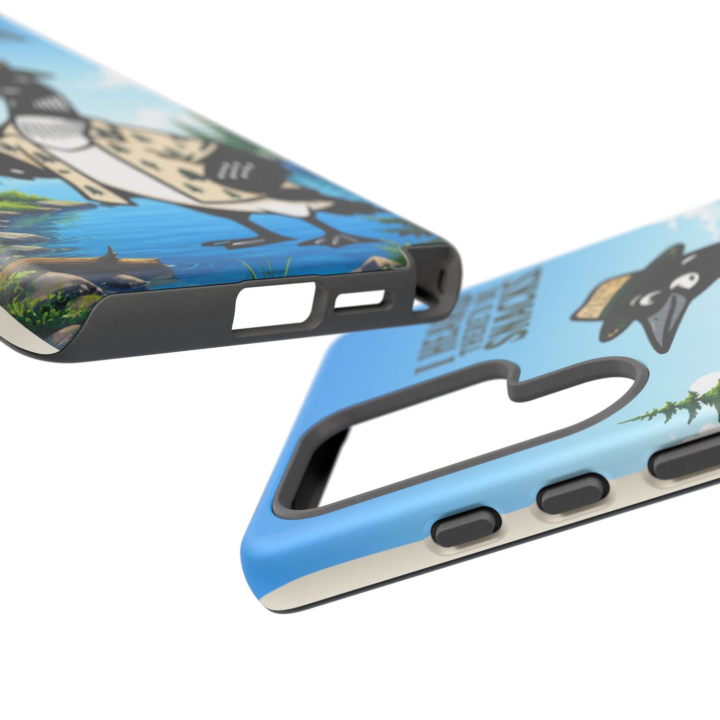 Phone Case — 'I Heard There'd Be Snacks' Rustic Drinking Loon Design