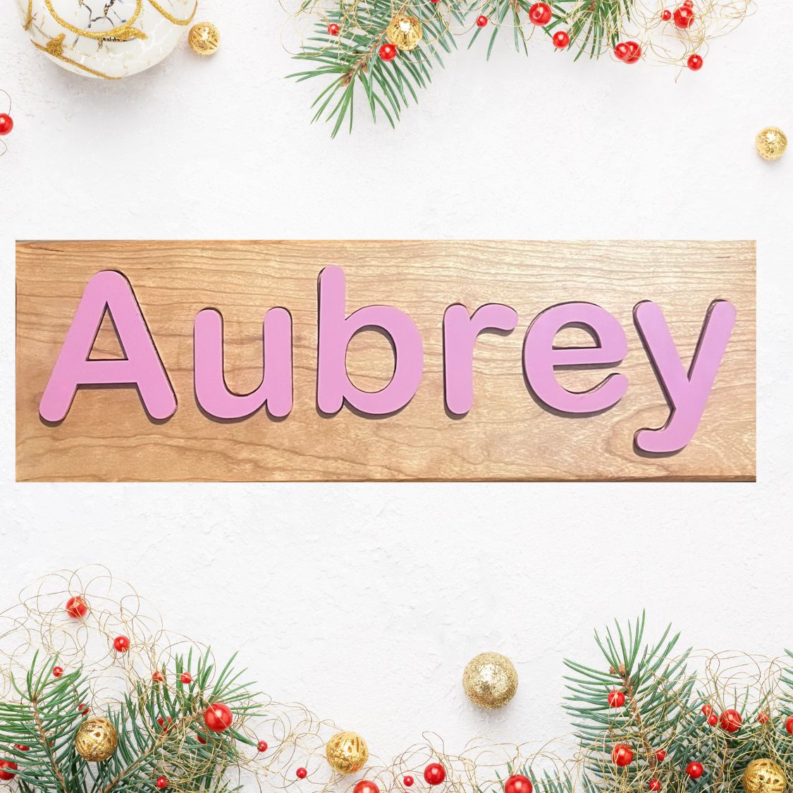 Personalized Wooden Name Puzzle for Toddlers with Acrylic Letters
