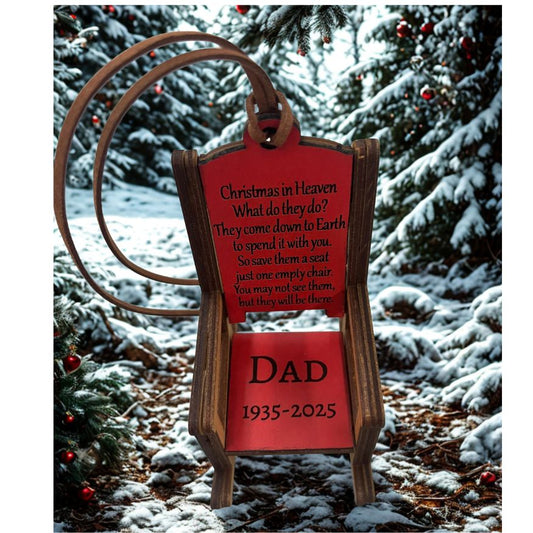 Save A Seat Memorial Rocking Chair Ornament Personalized Keepsake