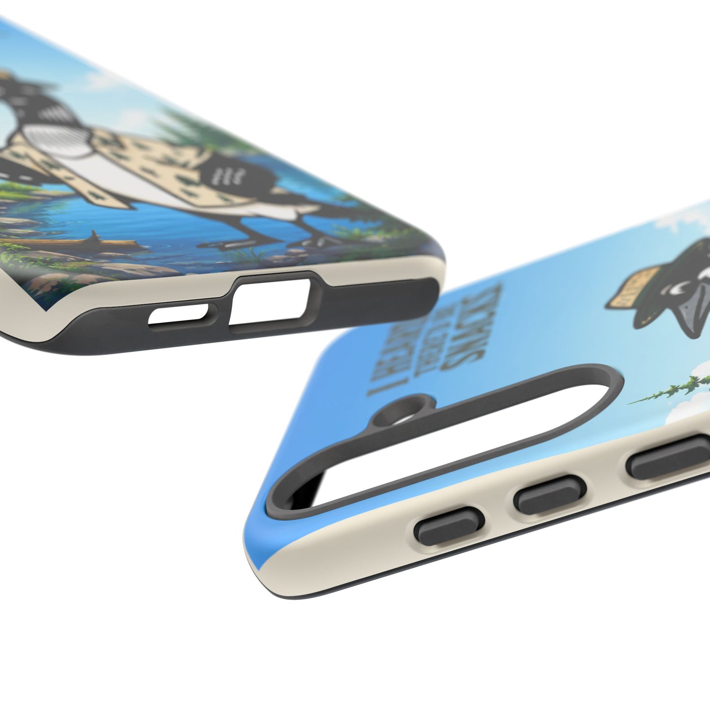 Phone Case — 'I Heard There'd Be Snacks' Rustic Drinking Loon Design