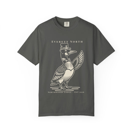 Everett North T-Shirt, Loonie Loons™ Heritage Collection, Northwoods Lodge Shirt, Vintage Cabin Tee, Comfort Colors 1717 Graphic Shirt