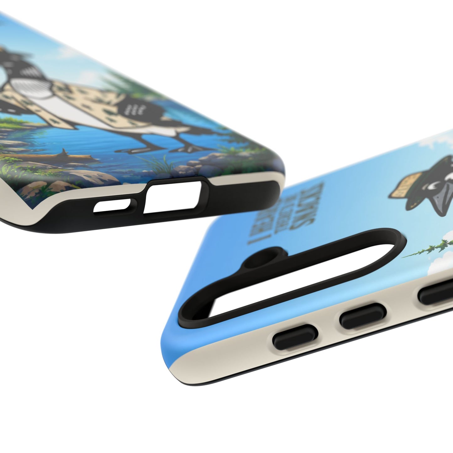 Phone Case — 'I Heard There'd Be Snacks' Rustic Drinking Loon Design