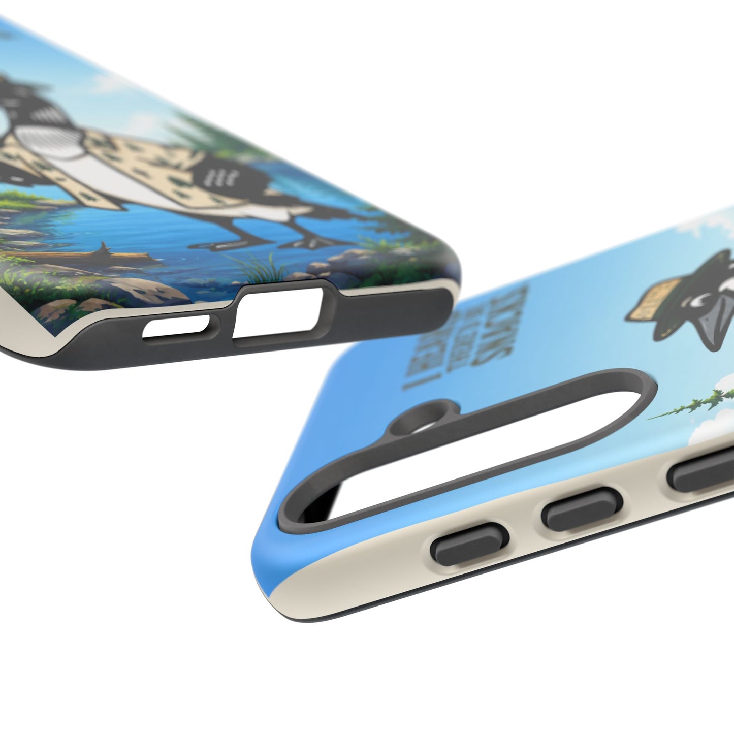 Phone Case — 'I Heard There'd Be Snacks' Rustic Drinking Loon Design