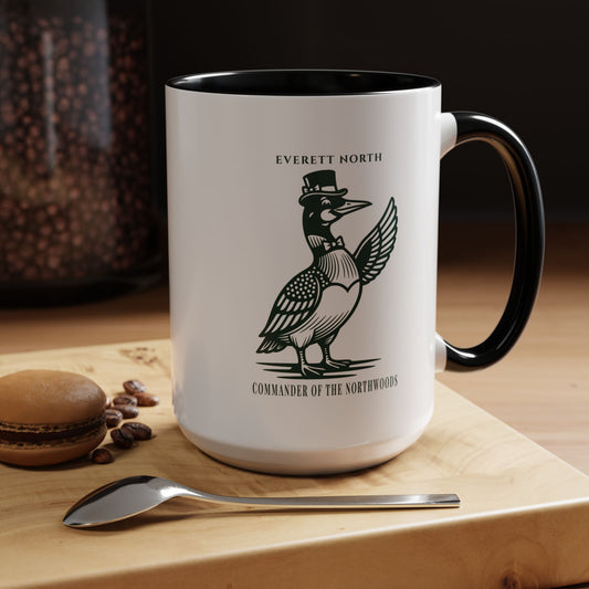 Everett North Coffee Mug – Commander of the Northwoods | Loonie Loons™ Heritage Collection | Cabin Mug