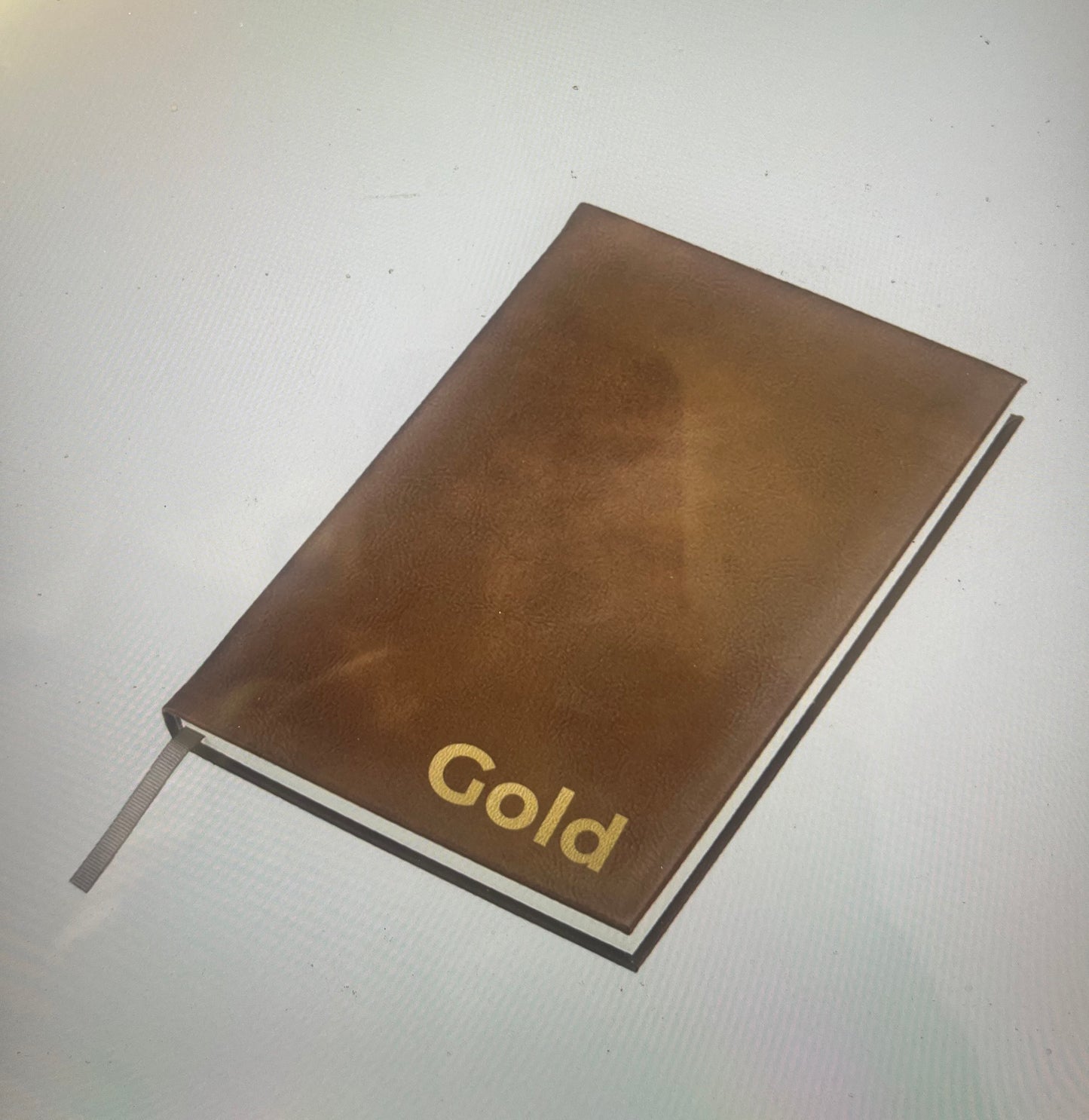 Personalized Brown to Gold Engravable Notebook for Journaling