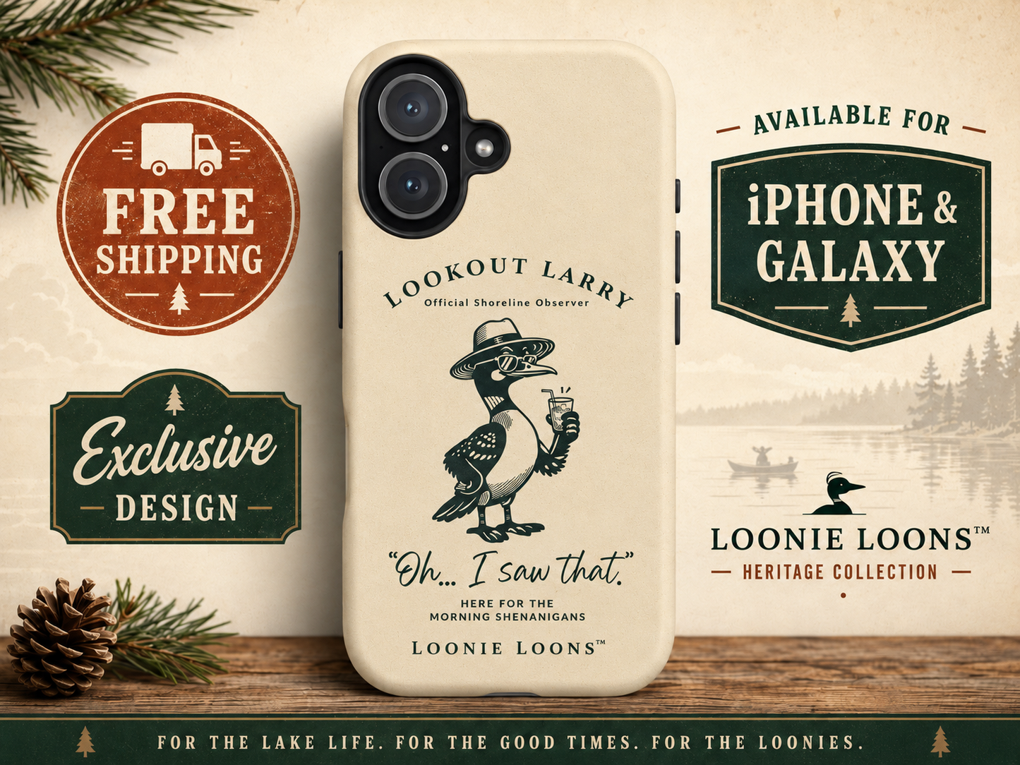 Lookout Larry™ Phone Case | Official Shoreline Observer