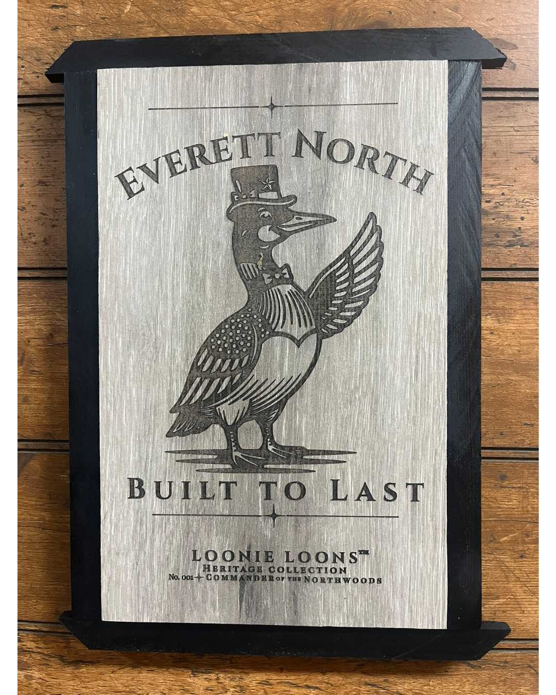 northwoods cabin wall art loon engraved wood sign everett north rustic lake decor
