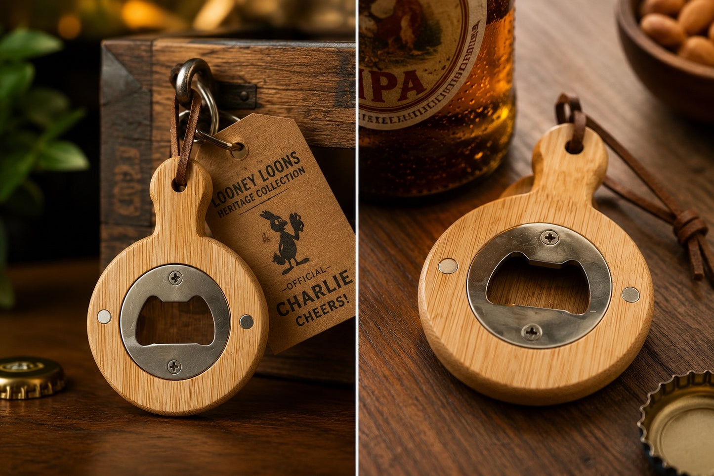 Cheers Charlie™ Bottle Opener Magnet | Happy Hour Officer No. 004
