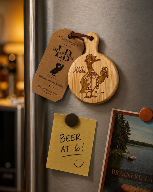 Cheers Charlie™ Bottle Opener Magnet | Happy Hour Officer No. 004
