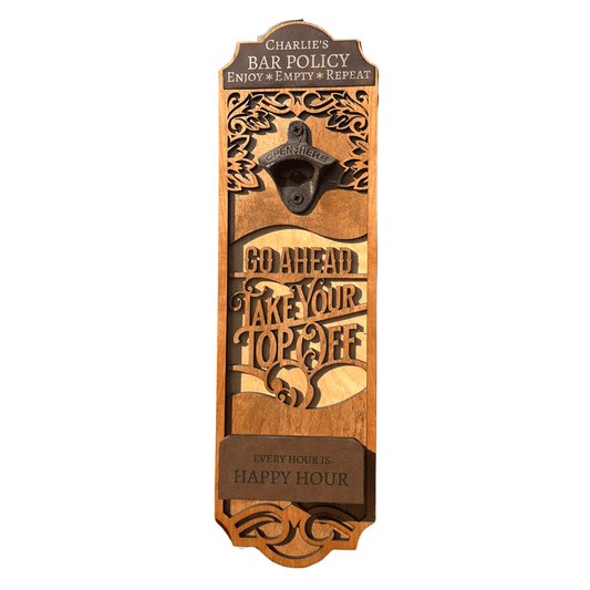 Personalized Handmade Bottle Opener Custom Engraved Gift