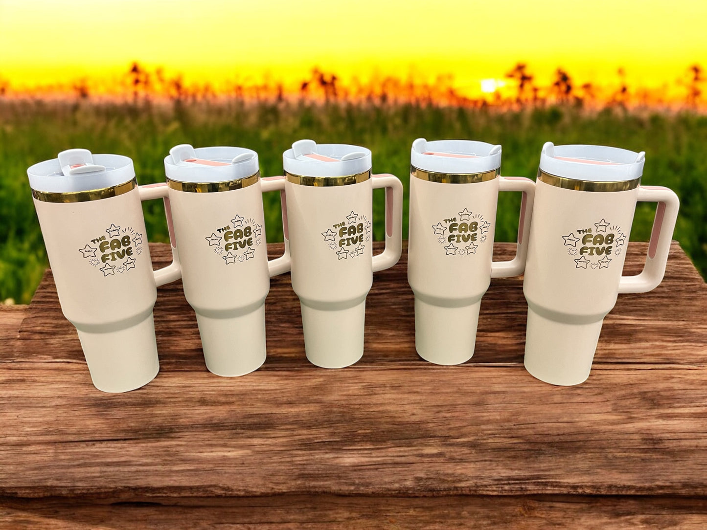 Personalized 40oz Tumbler with Handle – Custom Laser Engraved