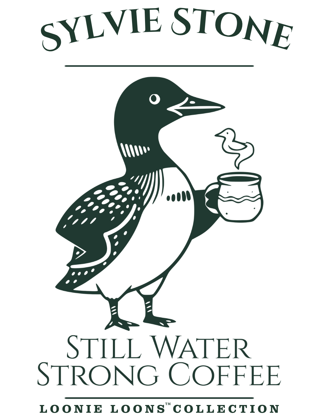 Sylvie Stone Cabin Coffee Mug – Cozy Northwoods Lake Mug