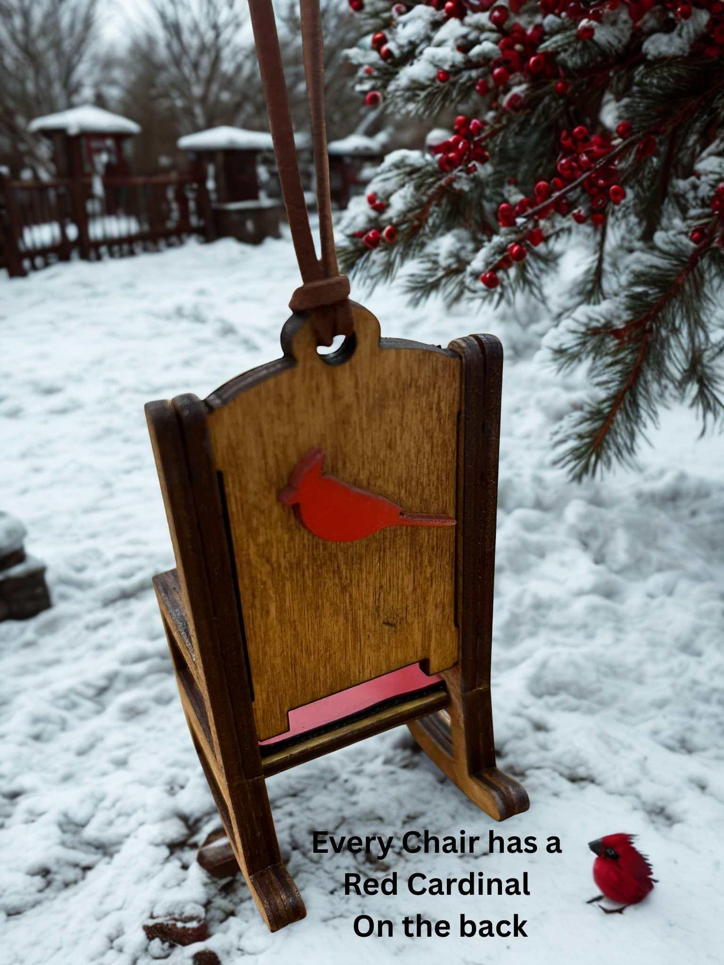 Christmas In Heaven Memorial Rocking Chair Ornament Personalized Keepsake