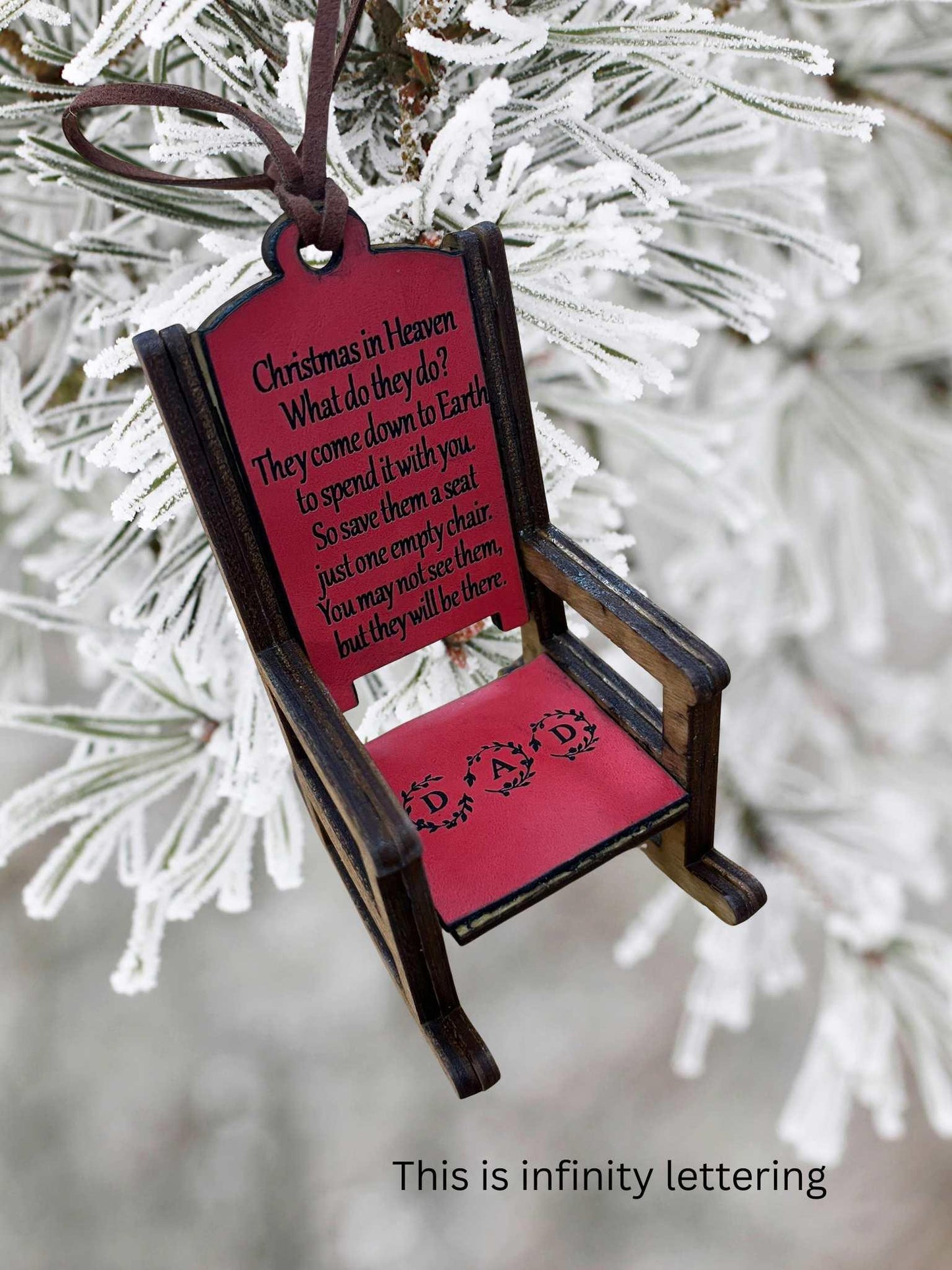 Christmas In Heaven Memorial Rocking Chair Ornament Personalized Keepsake