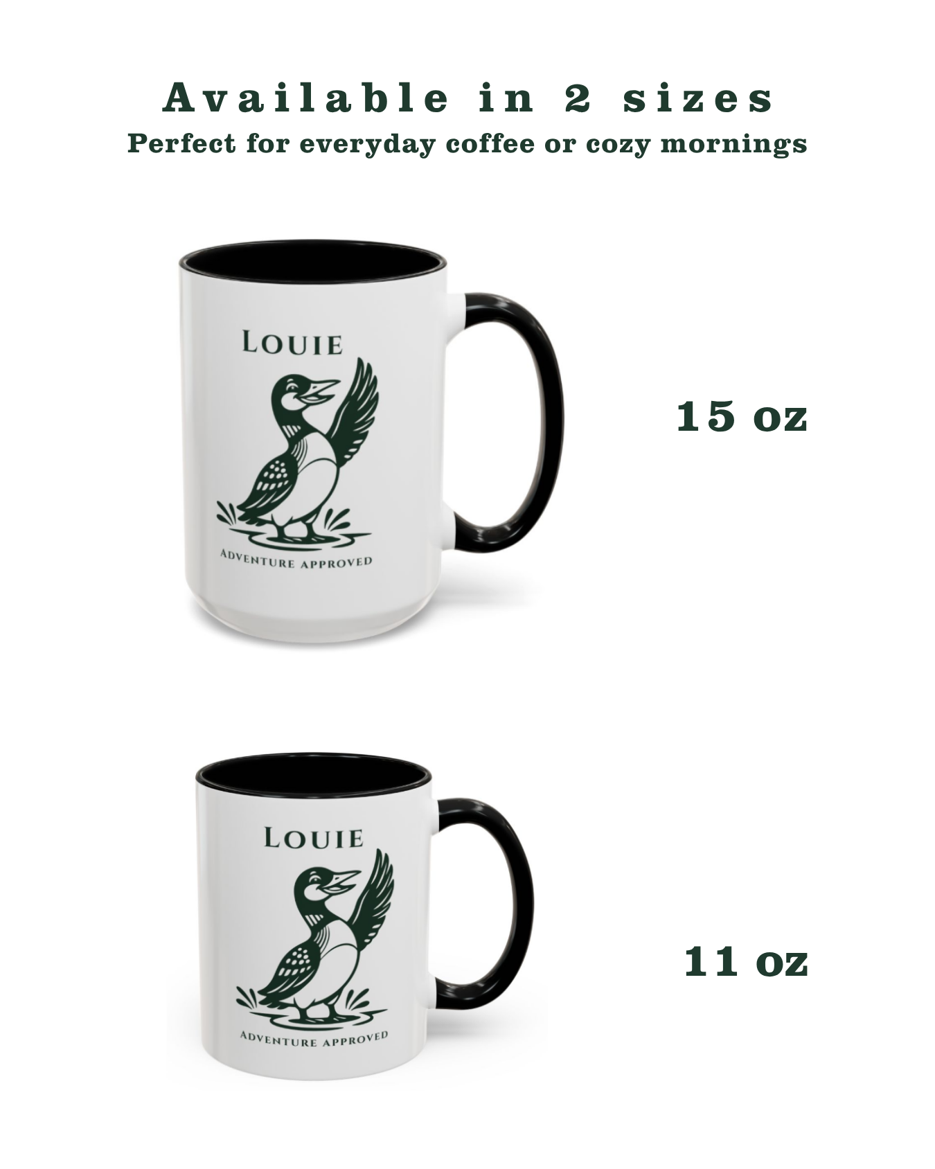 Louie™ Loon Coffee Mug | Loonie Loons™ Heritage Collection | Northwoods Cabin Mug | Adventure Approved Lake House Gift
