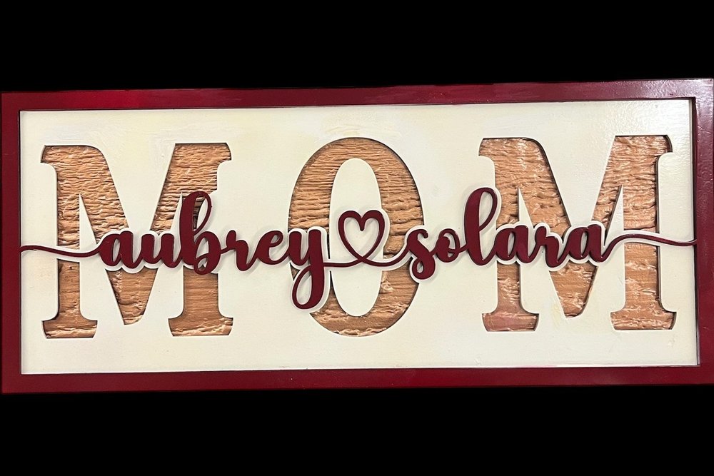 Personalized Mother's Day Art Sign Custom Gift for Mom