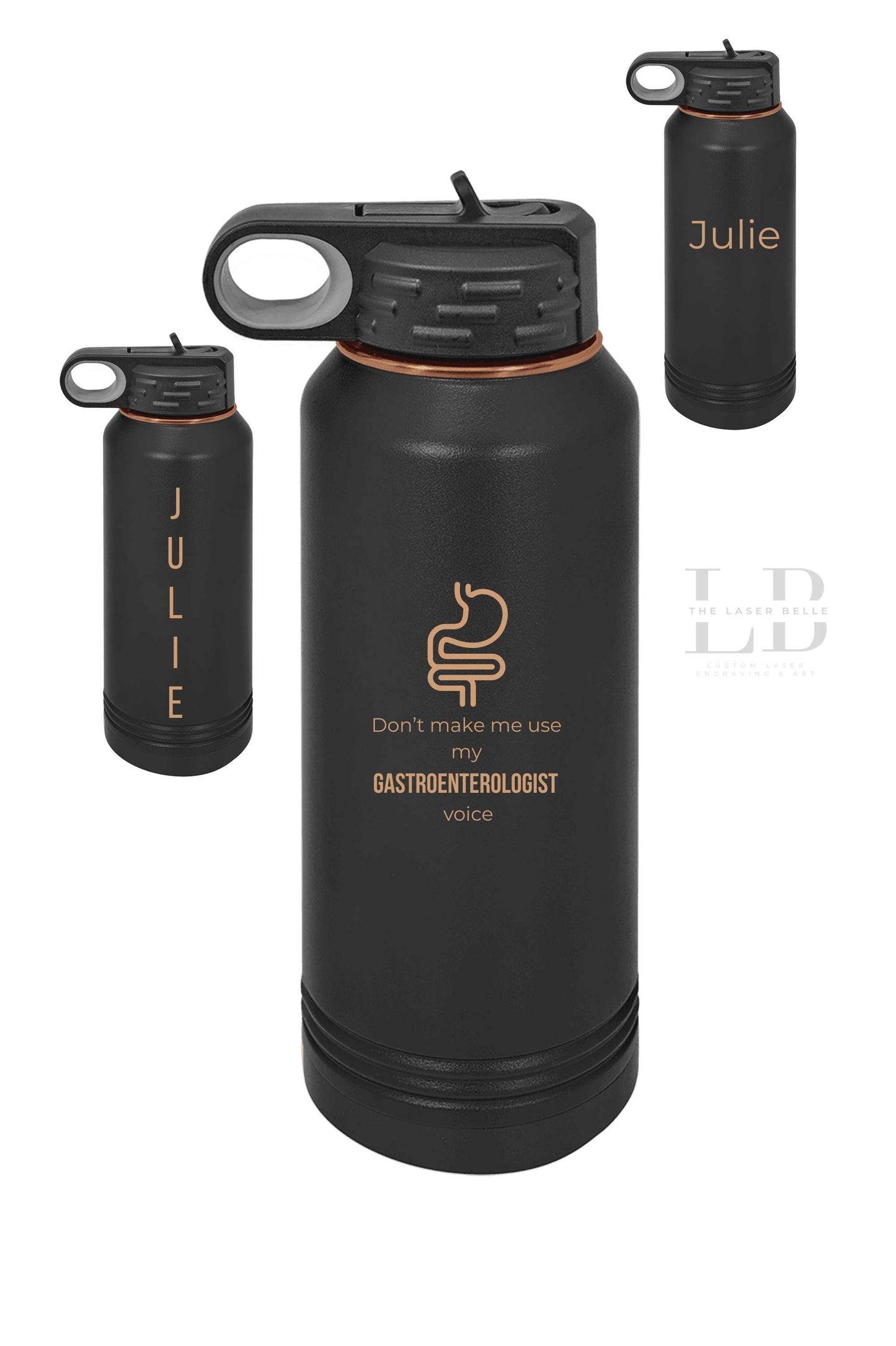 Funny Personalized Tumbler – “Don’t Make Me Use My Gastroenterologist Voice” | Laser Engraved Stainless Steel Tumblers